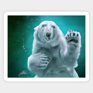 Digital Polar Bear Sticker